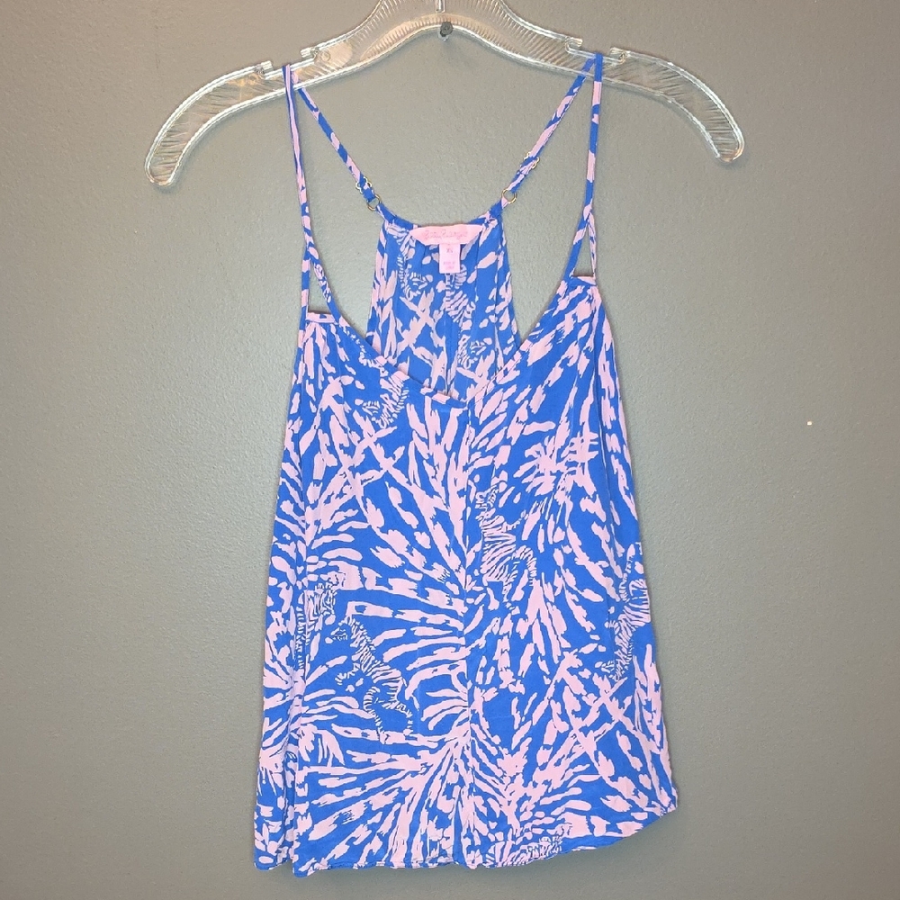 Lilly Pulitzer Blue and Pink Camisole